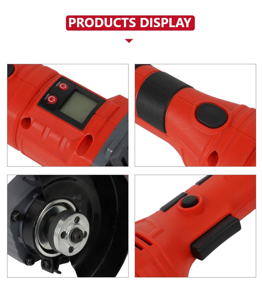 21V 100mm LCD Cordless Angle Grinder