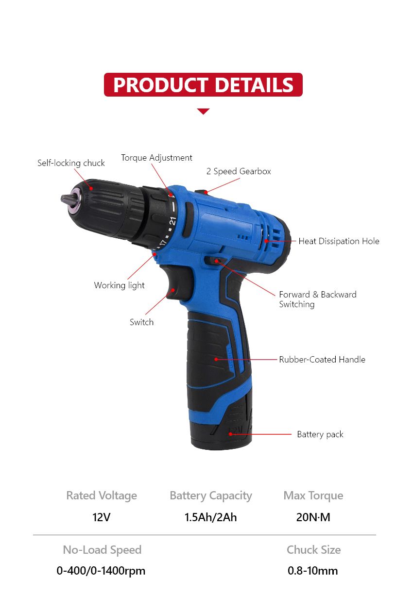 20N•m Cordless Drill