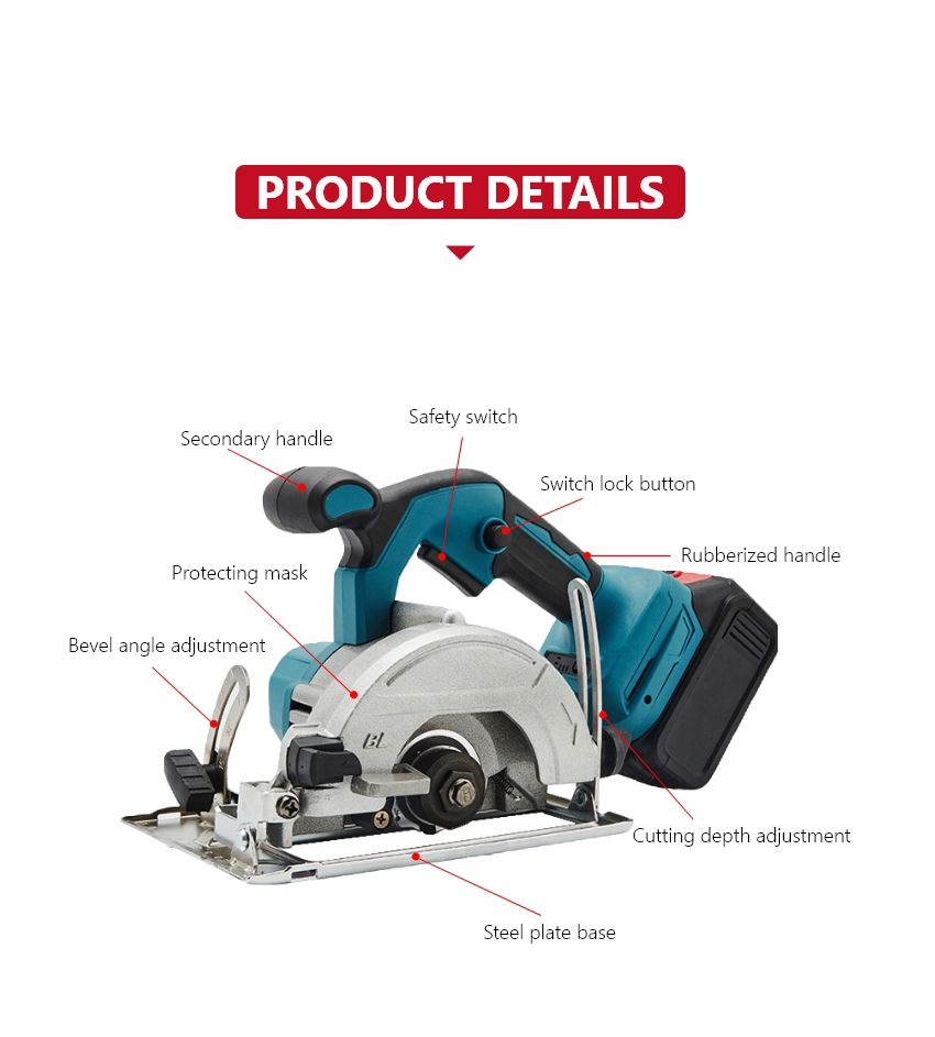 185mm 21V Cordless Circular Saw